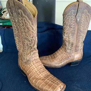 Men’s Tony Lama cayman alligator cowboy boots
